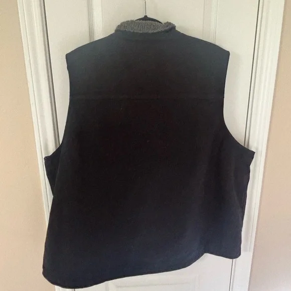 Carhartt Vest 2XL Black Sherpa Lined Workwear 104277 Embroidered Biomax Logo Men - Picture 4 of 7